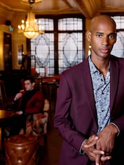 Skopes Red Tailored Fit Madrid Suit Jacket - Image 3 of 7