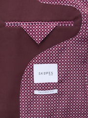Skopes Red Tailored Fit Madrid Suit Jacket - Image 7 of 7
