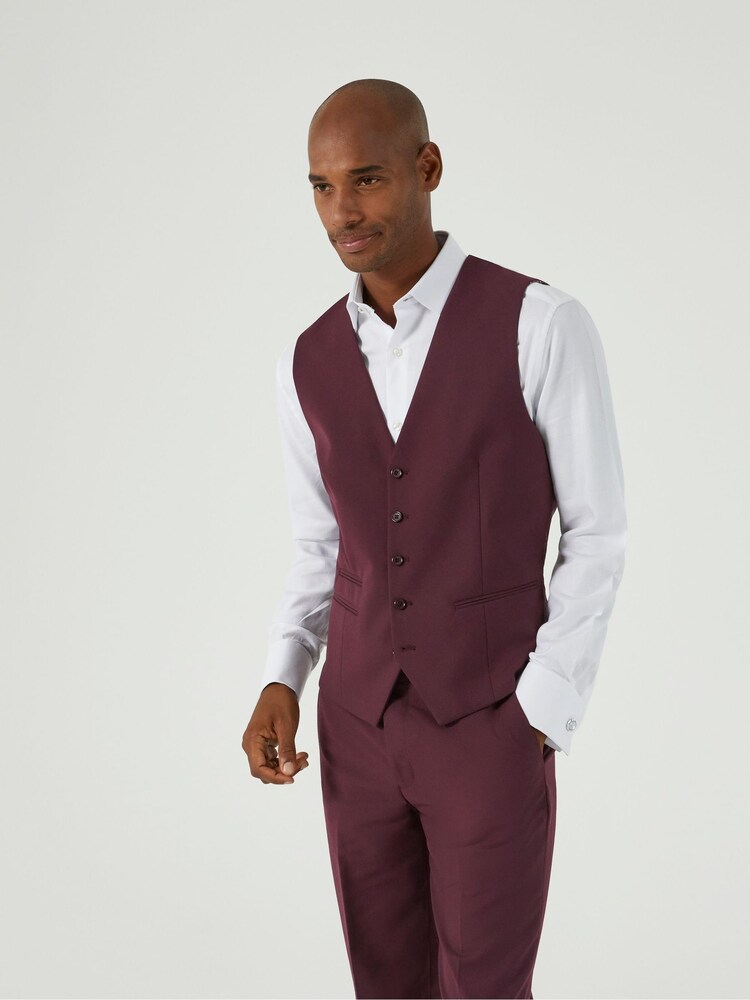 Skopes Red Single Breasted Madrid Suit Waistcoat - Image 1 of 5