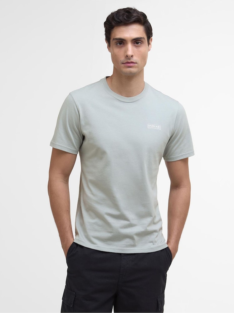 Barbour® International Grey Chest Logo 100% Cotton T-Shirt - Image 1 of 5