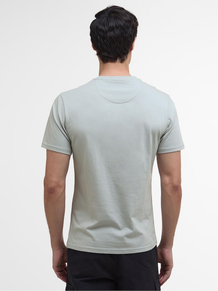 Barbour® International Grey Chest Logo 100% Cotton T-Shirt - Image 2 of 5