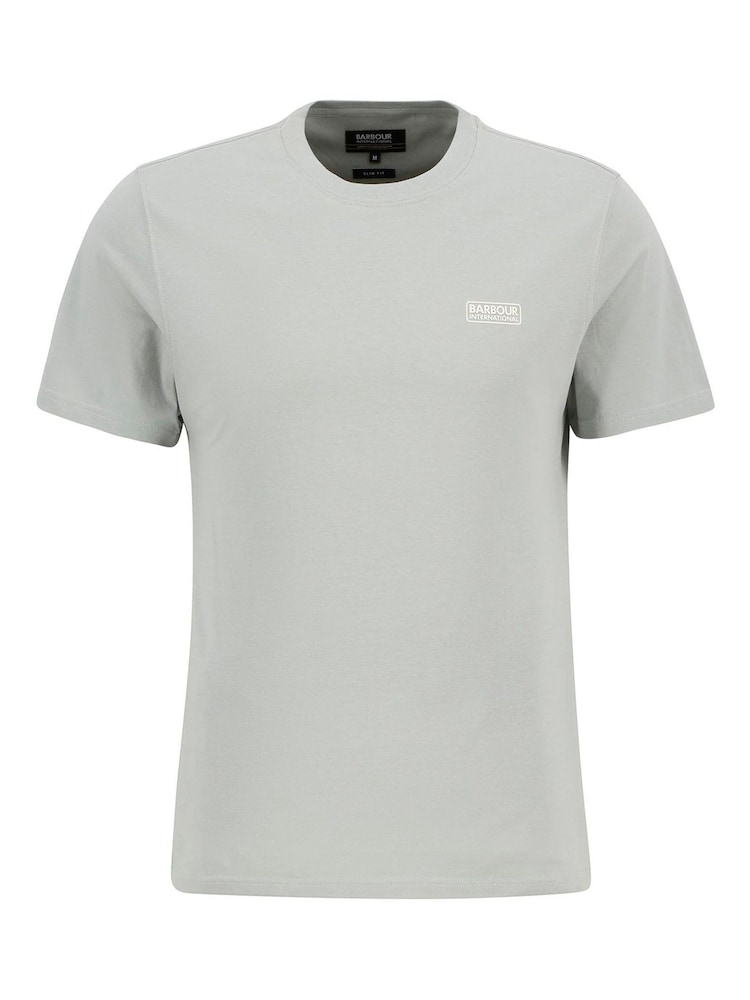 Barbour® International Grey Chest Logo 100% Cotton T-Shirt - Image 5 of 5