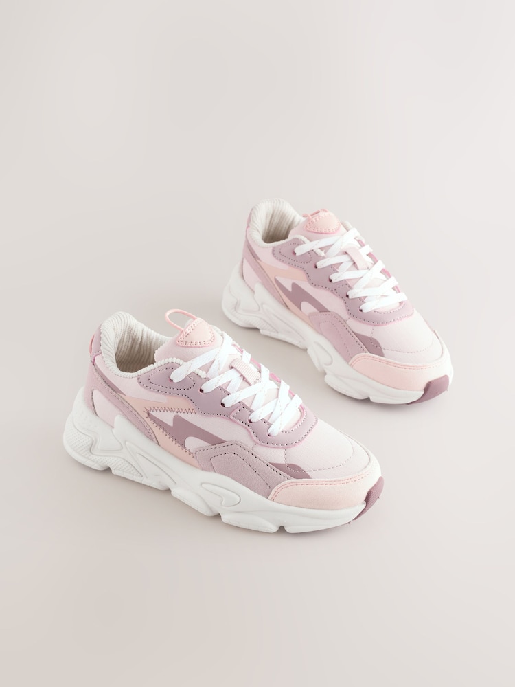 Mauve Purple Lace-Up Trainers - Image 1 of 6