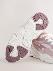 Mauve Purple Lace-Up Trainers - Image 4 of 6