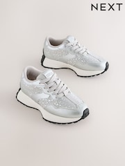 فضي - حذاء رياضي سميك برباط علوي - Image 8 of 8