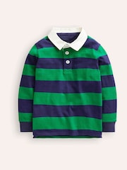 Boden Blue Classic Rugby 100% Cotton Shirt - Image 1 of 2