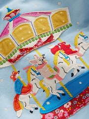 Boden Blue Carousel Appliqué Sweatshirt - Image 2 of 3