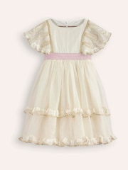 Boden Cream Organza Angel Ruffle Party Dress - Image 1 of 3