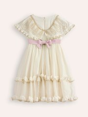 Boden Cream Organza Angel Ruffle Party Dress - Image 2 of 3