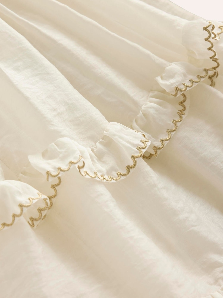 Boden Cream Organza Angel Ruffle Party Dress - Image 3 of 3