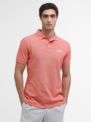 Barbour® International Pink Essential 100% Cotton Polo Shirt - Image 1 of 5