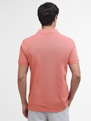 Barbour® International Pink Essential 100% Cotton Polo Shirt - Image 2 of 5