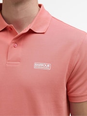 Barbour® International Pink Essential 100% Cotton Polo Shirt - Image 4 of 5