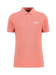 Barbour® International Pink Essential 100% Cotton Polo Shirt - Image 5 of 5