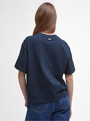 Barbour® Blue Oversized Jema 100% Cotton Top - Image 2 of 5