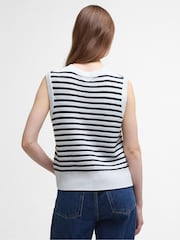 Barbour® Blue Emberly Sleeveless Knitted 100% Cotton Tank - Image 2 of 5