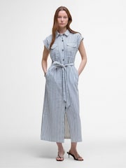 Barbour® Blue Abby Midi Dress - Image 1 of 5