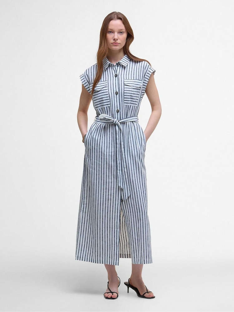 Barbour® Blue Abby Midi Dress - Image 1 of 5