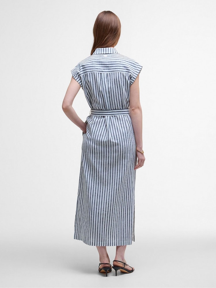 Barbour® Blue Abby Midi Dress - Image 2 of 5
