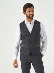 Skopes Green Casey Suit Waistcoat Windowpane Check - Image 1 of 4
