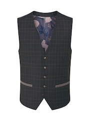 Skopes Green Casey Suit Waistcoat Windowpane Check - Image 3 of 4