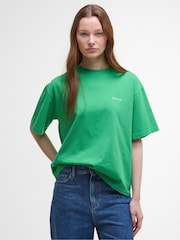 Barbour® Green Oversized Jema 100% Cotton Top - Image 1 of 5