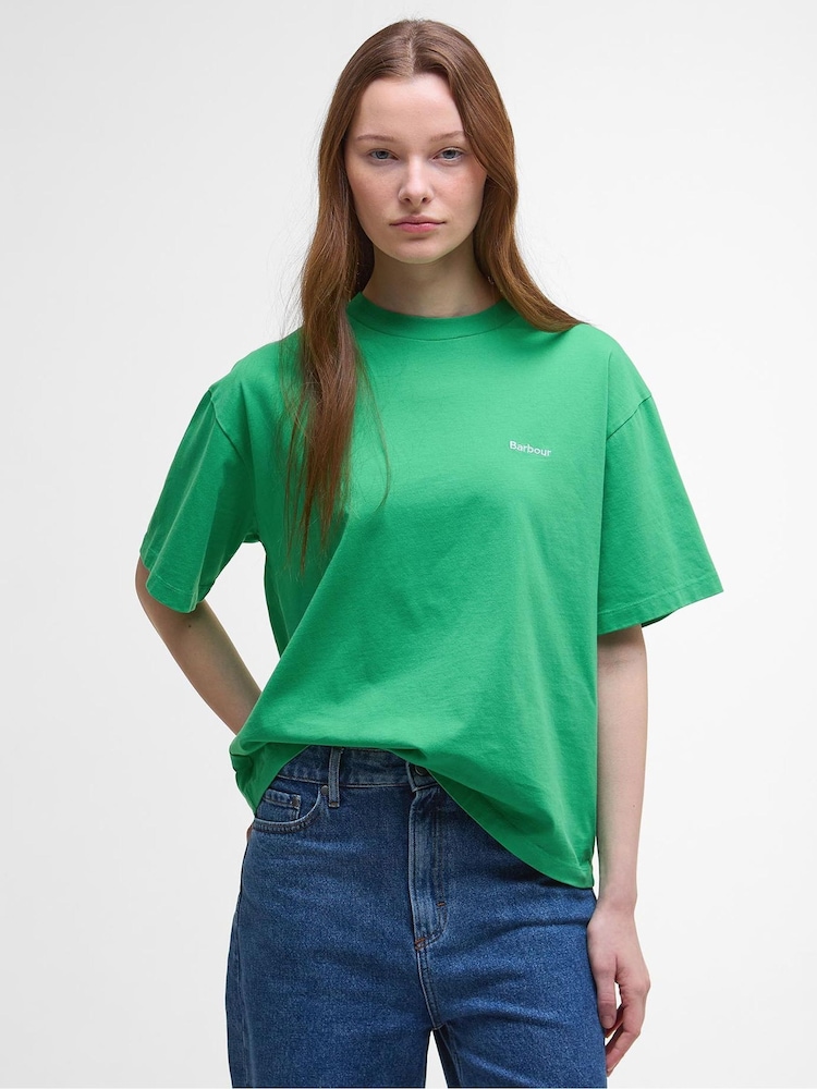 Barbour® Green Oversized Jema 100% Cotton Top - Image 1 of 5 Barbour® Green Oversized Jema 100% Cotton Top - Image 1 of 5