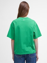 Barbour® Green Oversized Jema 100% Cotton Top - Image 2 of 5