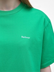 Barbour® Green Oversized Jema 100% Cotton Top - Image 4 of 5