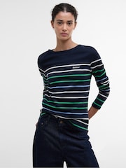 Barbour® Blue Hawkins Stripe 100% Cotton Top - Image 1 of 5
