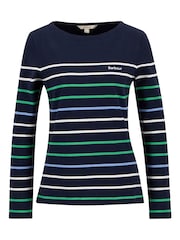 Barbour® Blue Hawkins Stripe 100% Cotton Top - Image 5 of 5