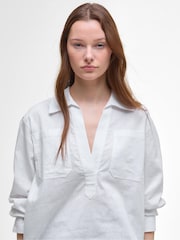 Barbour® White Cecile Tunic Shirt - Image 4 of 5