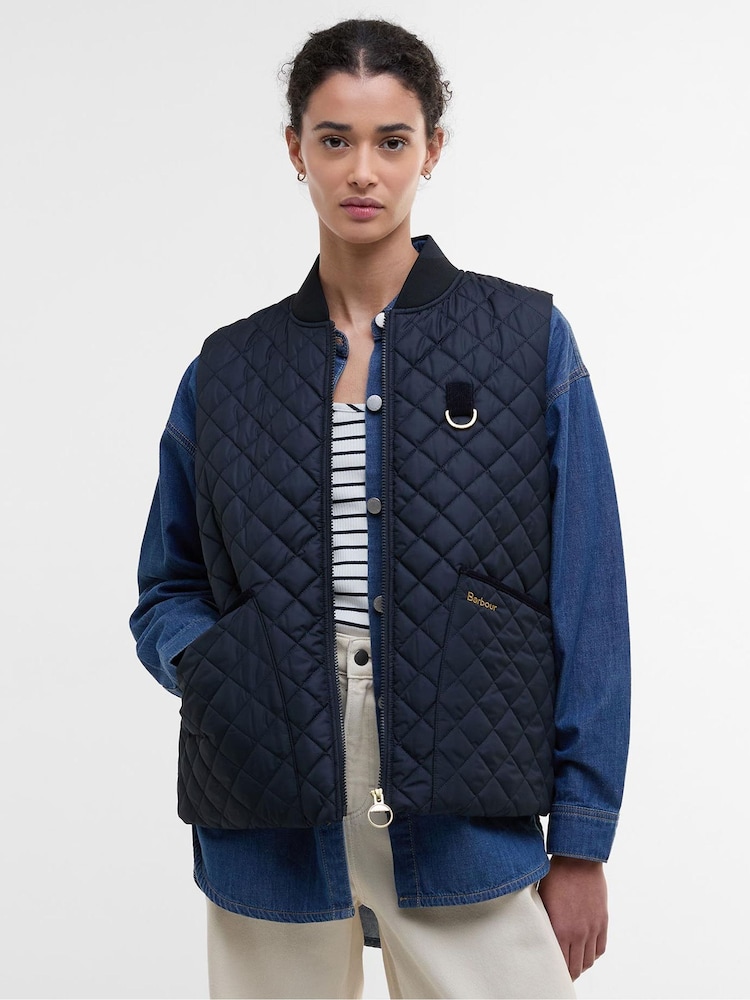 Barbour® Blue Rosalie Quilt Gilet - Image 1 of 5