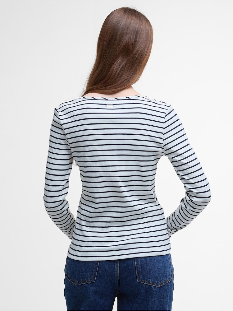 Barbour® White Blake Stripe Top - Image 2 of 5