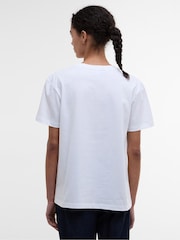 Barbour® White Woodrow Dog Print 100% Cotton T-Shirt - Image 2 of 4