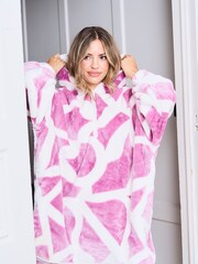 Jim Jam the Label Oversized All Over Print White Hoodie - Image 1 of 6