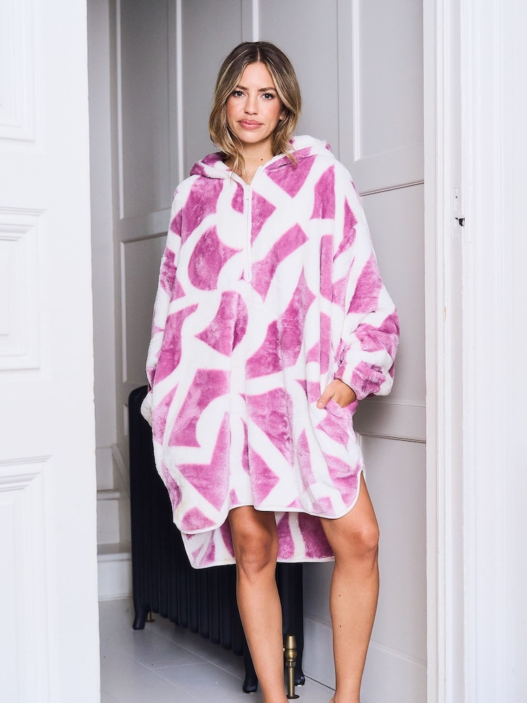 Jim Jam the Label Oversized All Over Print White Hoodie - Image 6 of 6
