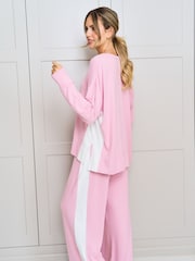 Jim Jam the Label Pink Stripe Snit Lounge Set - Image 10 of 14