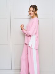 Jim Jam the Label Pink Stripe Snit Lounge Set - Image 2 of 14