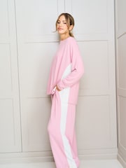 Jim Jam the Label Pink Stripe Snit Lounge Set - Image 4 of 14