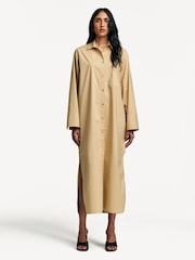 By Malene Birger Brown Perros Shirt Dress - Image 4 of 5