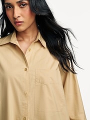 By Malene Birger Brown Perros Shirt Dress - Image 5 of 5