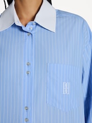 By Malene Birger Blue Oversized Maye Shirt - Image 4 of 5