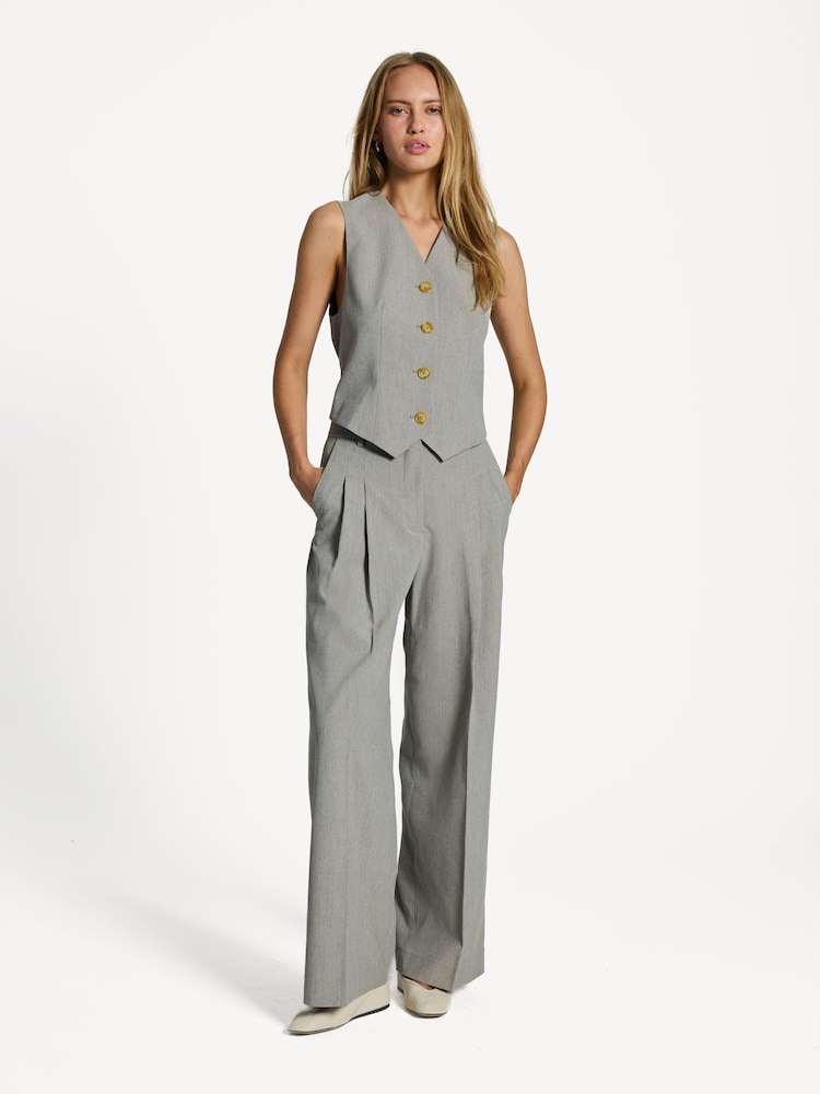 By Malene Birger Grey Occa Tailored Waistcoat - Image 2 of 6 By Malene Birger Grey Occa Tailored Waistcoat - Image 2 of 6