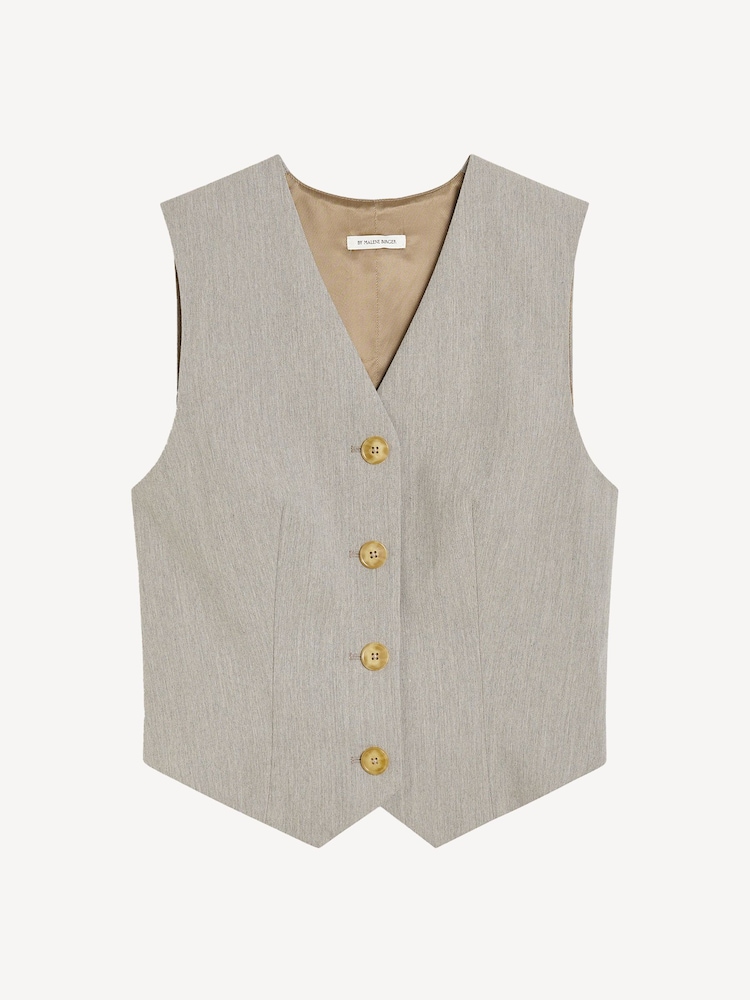 By Malene Birger Grey Occa Tailored Waistcoat - Image 6 of 6