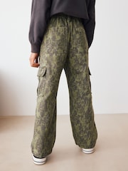 Green Leopard Wide Leg Cargo Jeans (3-16yrs) - Image 3 of 4