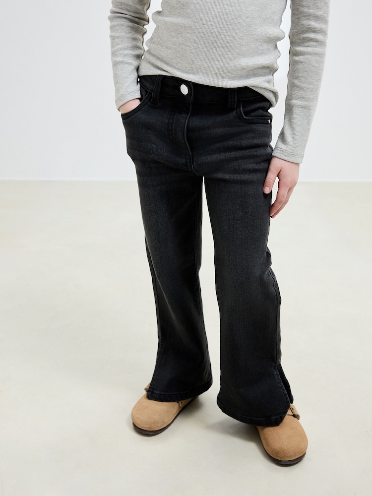 Charcoal Grey Flare Jeans (3-16yrs) - Image 1 of 4 Charcoal Grey Flare Jeans (3-16yrs) - Image 1 of 4