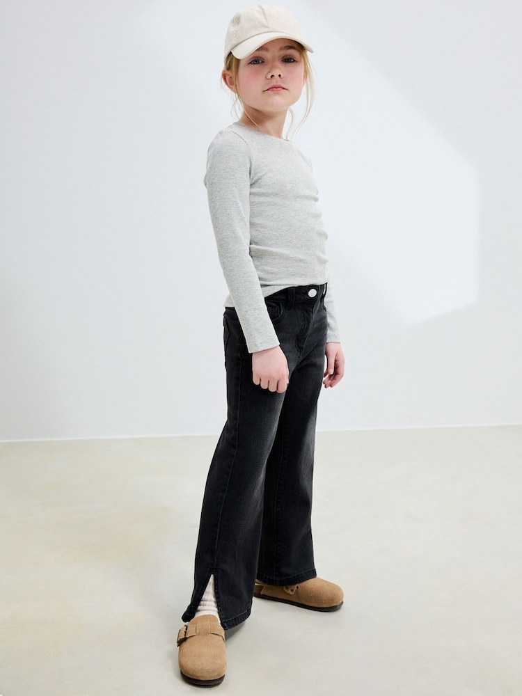 Charcoal Grey Flare Jeans (3-16yrs) - Image 2 of 4 Charcoal Grey Flare Jeans (3-16yrs) - Image 2 of 4