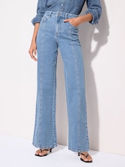 Friends Like These Bleach Denim Relaxed Wide Leg Jeans - Image 2 of 5