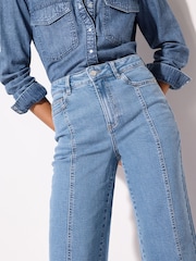 Friends Like These Bleach Denim Relaxed Wide Leg Jeans - Image 3 of 5